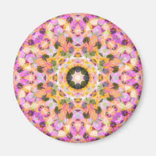 Spring Pink Yellow Green Star voor Springtime Magneet