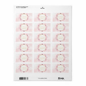 Spring Pinks Waterverf Floral Wedding Collectie Etiket (Full Sheet)