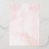 Spring Pinks Waterverf Floral Wedding Collectie Folie Uitnodiging (Achterkant)