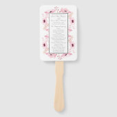 Spring Pinks Waterverf Floral Wedding Collectie Handwaaier (Voorkant)