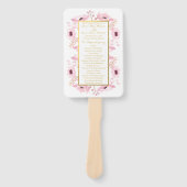 Spring Pinks Waterverf Floral Wedding Collectie Handwaaier (Voorkant)