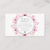 Spring Pinks Waterverf Floral Wedding Collectie Informatiekaartje (Voorkant)