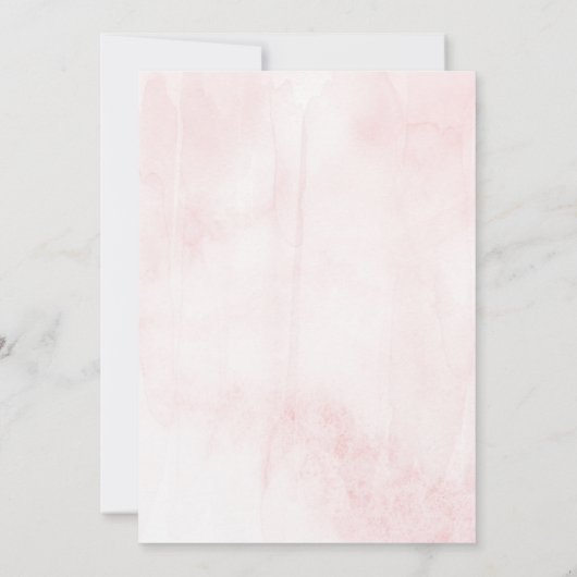 Spring Pinks Waterverf Floral Wedding Collectie Kaart (Achterkant)