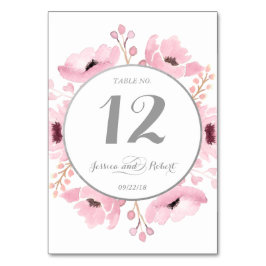Spring Pinks Waterverf Floral Wedding Collectie Kaart