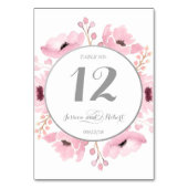 Spring Pinks Waterverf Floral Wedding Collectie Kaart (Achterkant)