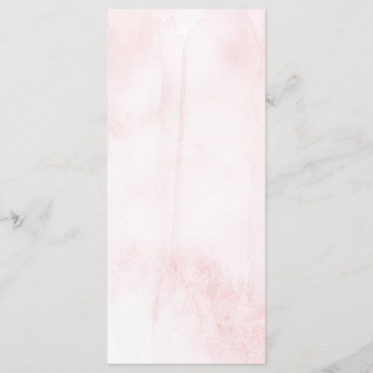 Spring Pinks Waterverf Floral Wedding Collectie Menu (Achterkant)