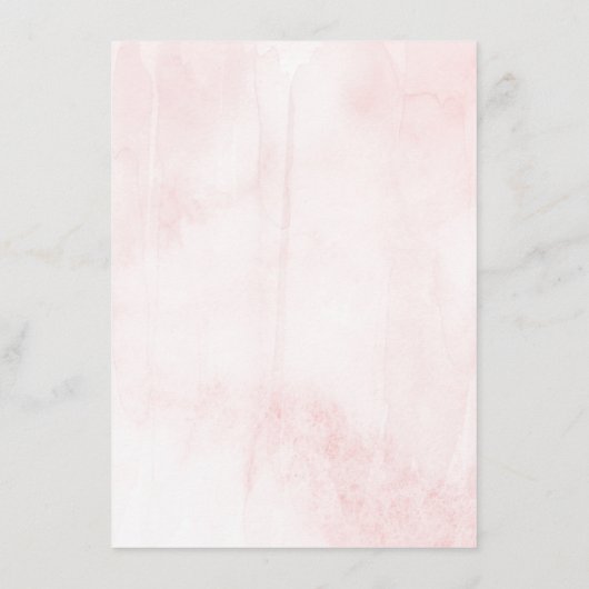 Spring Pinks Waterverf Floral Wedding Collectie Menu (Achterkant)