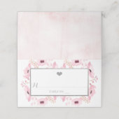 Spring Pinks Waterverf Floral Wedding Collectie Plaatskaartje (Buitenkant ongevouwen)