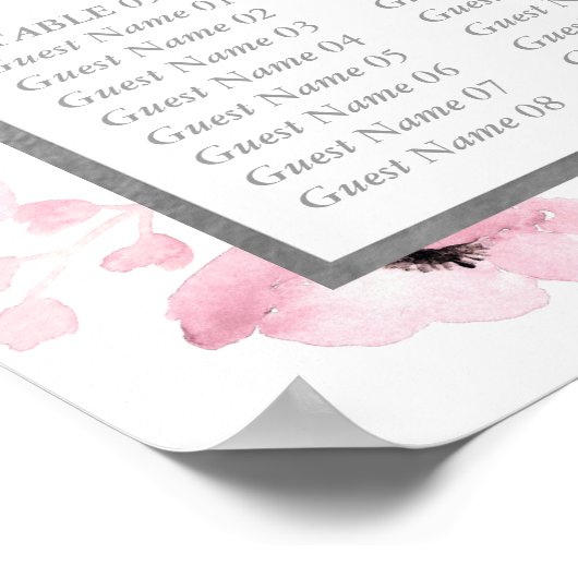 Spring Pinks Waterverf Floral Wedding Collectie Poster