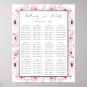 Spring Pinks Waterverf Floral Wedding Collectie Poster (Voorkant)