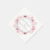 Spring Pinks Waterverf Floral Wedding Collectie Servet (Hoek)