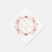Spring Pinks Waterverf Floral Wedding Collectie Servetten (Hoek)