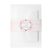 Spring Pinks Waterverf Floral Wedding Collectie Uitnodigingen Wikkel (Voorkant Voorbeeld)