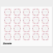 Spring Pinks Waterverf Floral Wedding Collectie Vierkante Sticker (Vel)