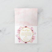 Spring Pinks Waterverf Floral Wedding Dank je Bedankkaart (Binnen)