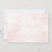 Spring Pinks Waterverf Floral Wedding Details Kaart (Achterkant)