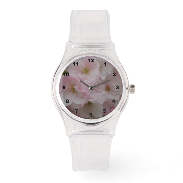 Spring Pinky Pink Silicon Wrist Watch Horloge (Voorkant)