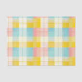 Spring Plaid Blue Pink Yellow Tissuepapier (Voorkant)