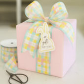 Spring Plaid Pastel Pink Blue Yellow Grosgrain Lint