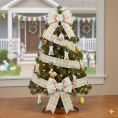 Spring Plaid Pastel Pink Blue Yellow Grosgrain Lint