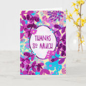 Spring Playful Posies - Whimsical Thank You Kaart (Gele Bloem)