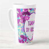 Spring Playful Posies - Whimsical Thank You Latte Mok (Linkerhoek)