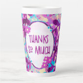 Spring Playful Posies - Whimsical Thank You Latte Mok (Voorkant)
