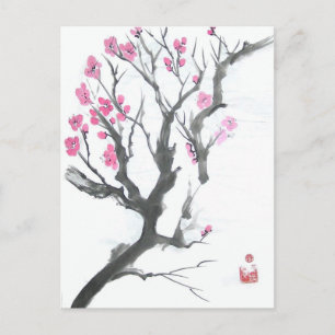Spring Plum Blossom Branch Briefkaart