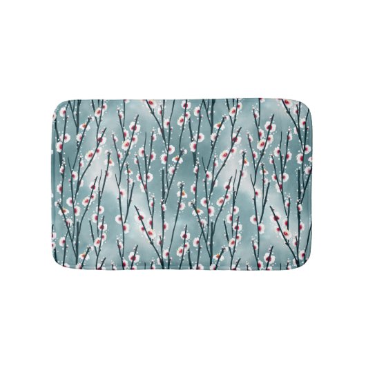 Spring Plum Blossom Floral Pattern Badmat (Voorkant)