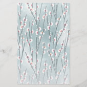 Spring Plum Blossom Floral Pattern Briefpapier (Voorkant)