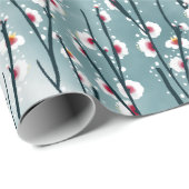 Spring Plum Blossom Floral Pattern Cadeaupapier (Rol Hoek)