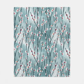 Spring Plum Blossom Floral Pattern Fleece Deken (Voorkant)