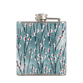 Spring Plum Blossom Floral Pattern Heupfles (Achterkant)
