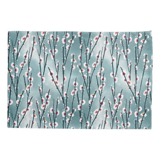 Spring Plum Blossom Floral Pattern Kussensloop (Achterkant)