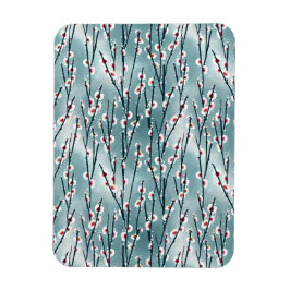 Spring Plum Blossom Floral Pattern Magneet