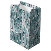 Spring Plum Blossom Floral Pattern Medium Cadeauzakje (Achterkant Gekanteld)