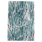 Spring Plum Blossom Floral Pattern Medium Cadeauzakje (Achterkant)