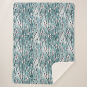 Spring Plum Blossom Floral Pattern Sherpa Deken (Voorkant)