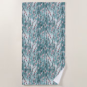 Spring Plum Blossom Floral Pattern Strandlaken (Voorkant)