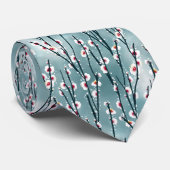 Spring Plum Blossom Floral Pattern Stropdas (Opgerold)