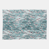 Spring Plum Blossom Floral Pattern Theedoek (Horizontaal)