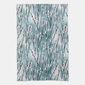 Spring Plum Blossom Floral Pattern Theedoek (Verticaal)