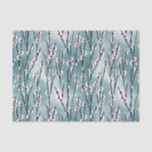 Spring Plum Blossom Floral Pattern Tissuepapier (Voorkant)