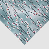 Spring Plum Blossom Floral Pattern Tissuepapier (Detail)