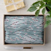 Spring Plum Blossom Floral Pattern Tissuepapier (Geschenk)