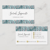 Spring Plum Blossom Floral Pattern Visitekaartje (Voorkant / Achterkant)