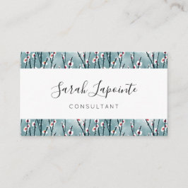 Spring Plum Blossom Floral Pattern Visitekaartje