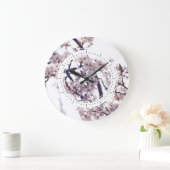 Spring Plum Blossom Tree Elegant Natuur Foto Grote Klok (Huis)