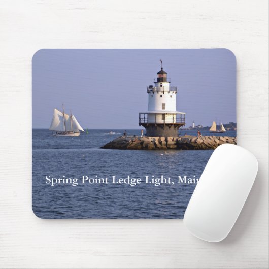 Spring Point Ledge Light, Maine Mousepad Muismat (Met muis)