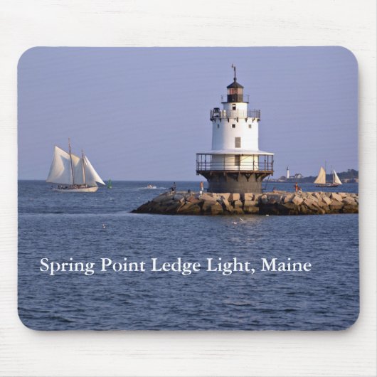 Spring Point Ledge Light, Maine Mousepad Muismat (Voorkant)
